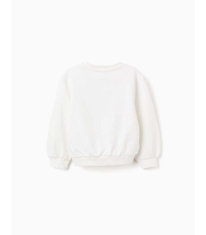 Girls' Embroidered Tie Cotton Sweatshirt