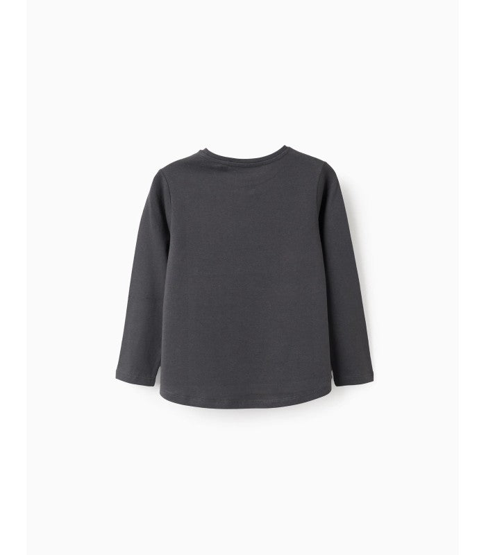 Lote de 2 Camisetas de Manga Larga para Niña 'Flower', Rosa/Gris