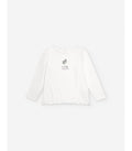 Camiseta blanca estampada para niña
