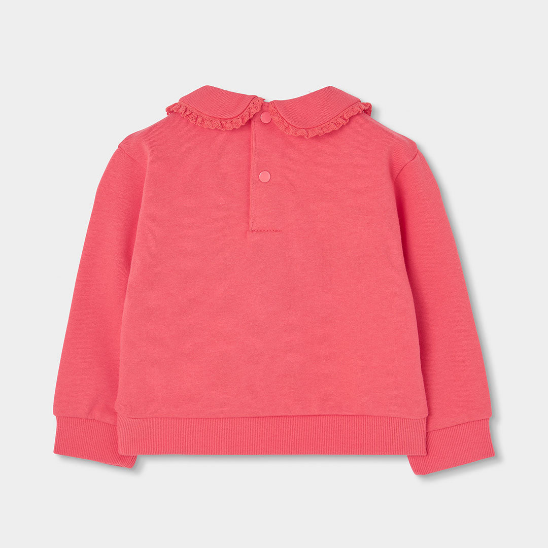 Sudadera felpa niña fresa estampado flores