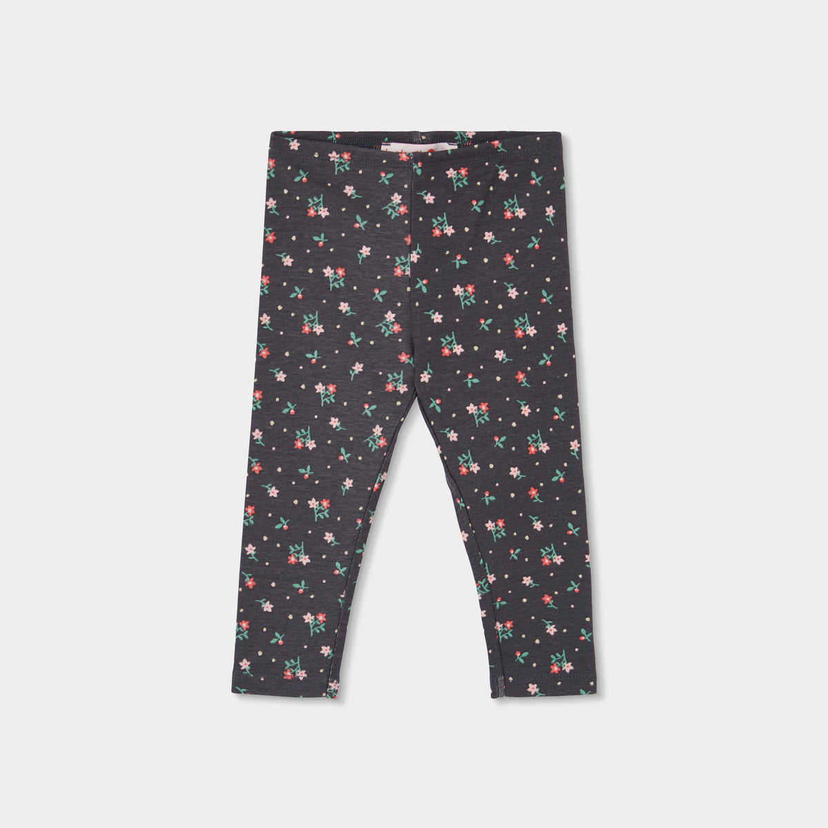 Legging estampado flores gris oscuro