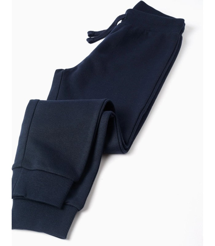 Brushed Tracksuit Jacket + Pants for Boys, Red/Blue