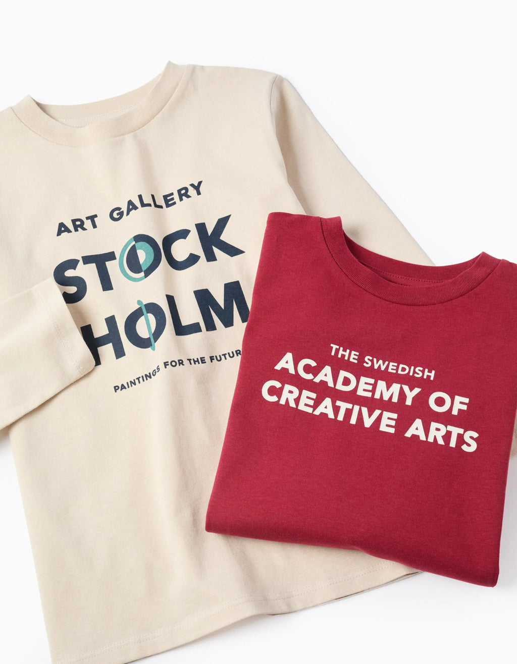 Lote de 2 Camisetas de Manga Larga para Niño 'Stockholm', Marrón/Beige