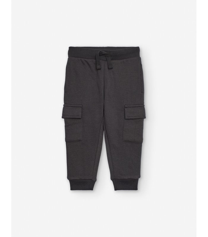 Pantalón deportivo afelpado gris oscuro para bebé niño