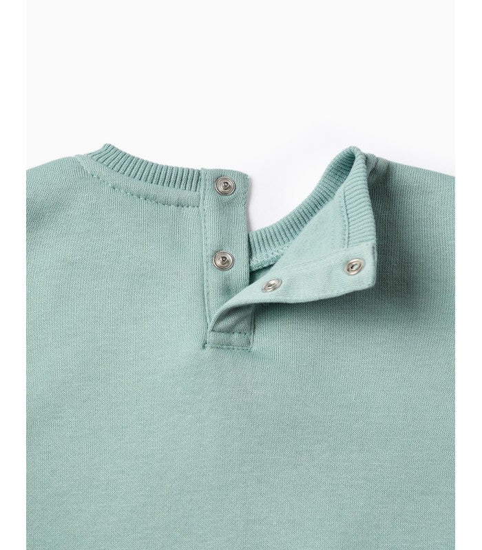 Sudadera Perchada con Estampado para Bebé Niña 'Circulo', Verde