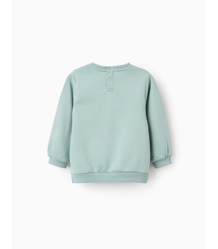 Sudadera Perchada con Estampado para Bebé Niña 'Circulo', Verde