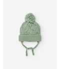 Gorro con pompón color verde