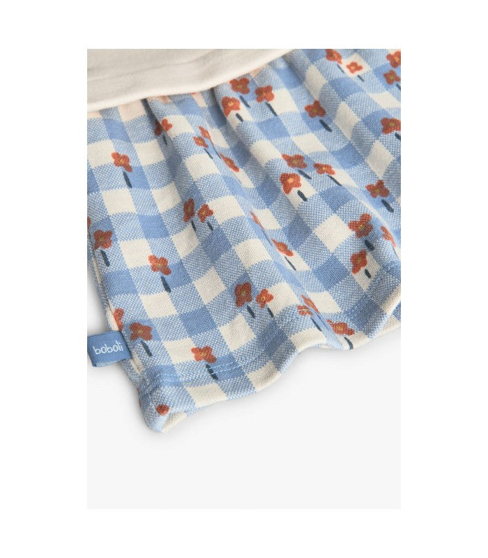 Vestido crudo de cuadros para bebé niña