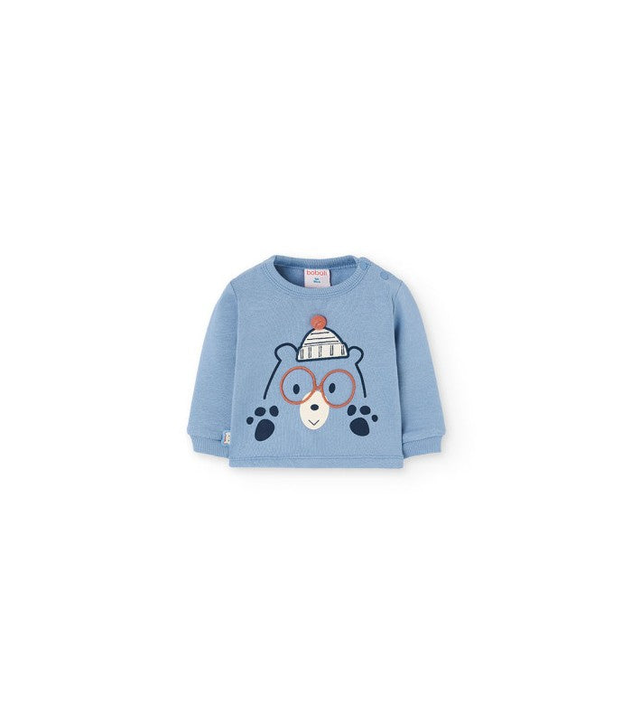 Conjunto bebé de punto gris animales cuadros