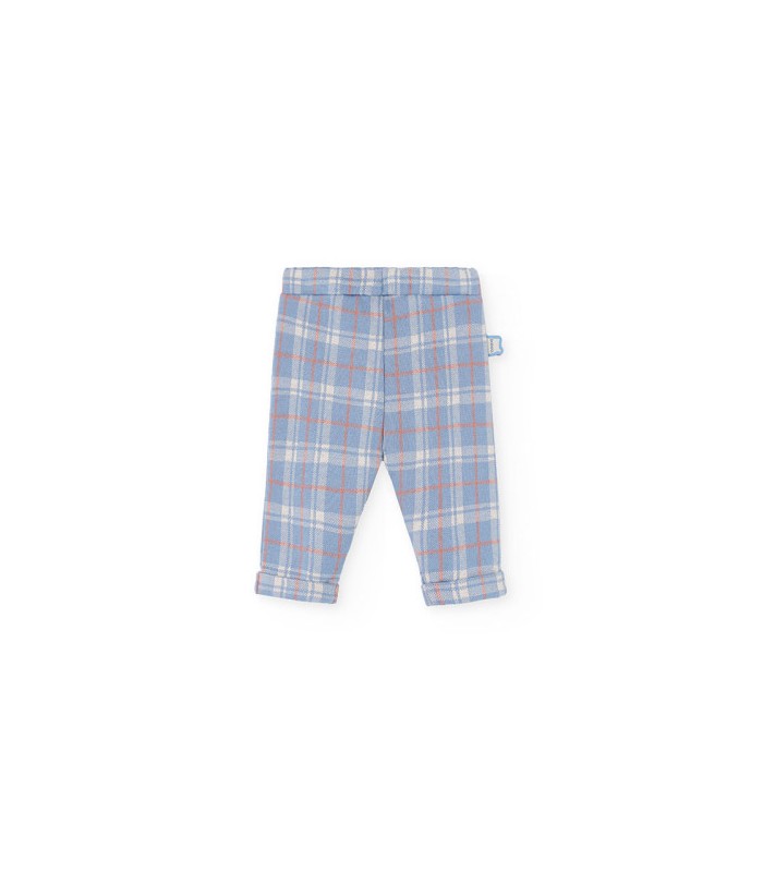 Conjunto bebé de punto gris animales cuadros