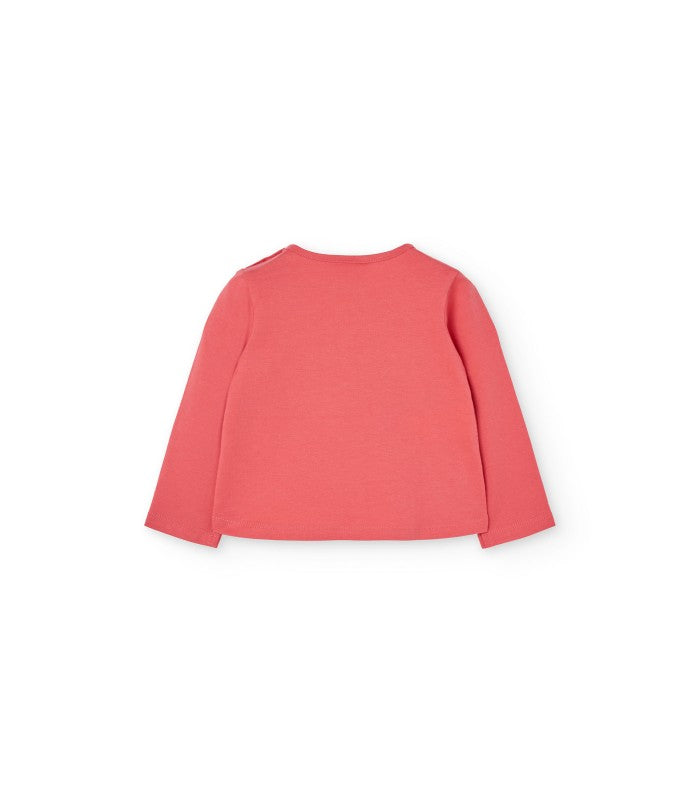 Camiseta niña algodón en rosa