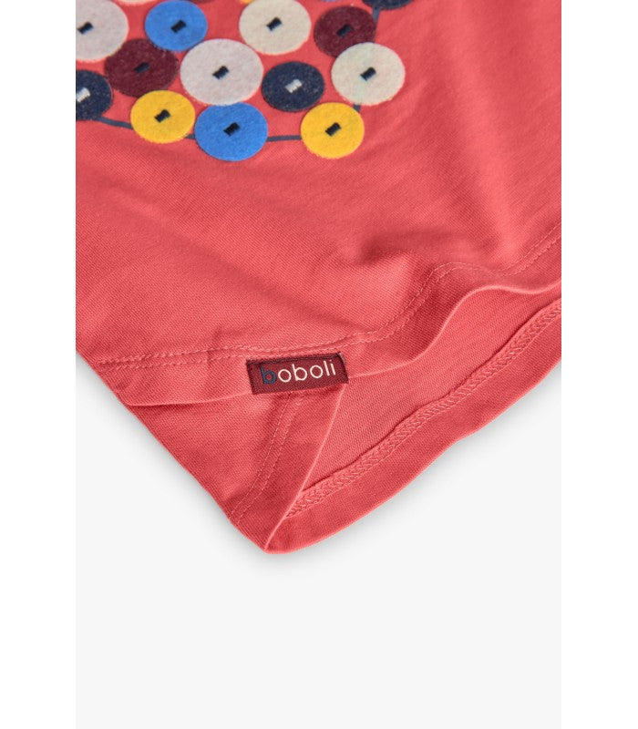 Camiseta niña algodón en rosa