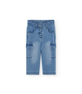 Pantalón demin niña azul
