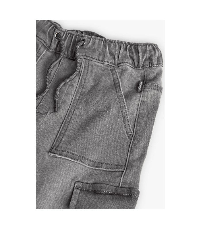 Pantalón demin niño gris