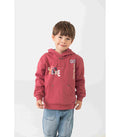 Sudadera niño felpa granate
