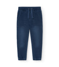 Pantalón demin felpa niño azul