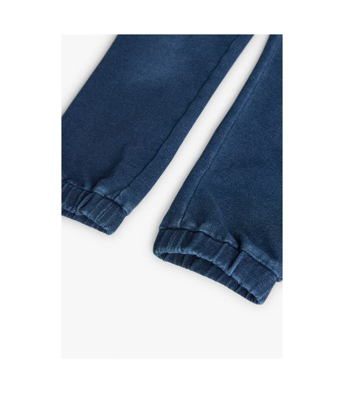 Pantalón demin felpa niño azul