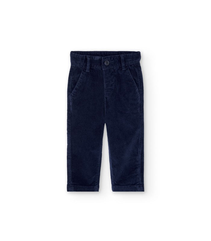 Baby and kids navy blue corduroy trousers