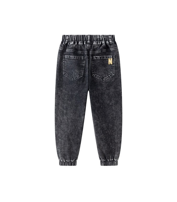 Pantalón vaquero niño Negro Gomas