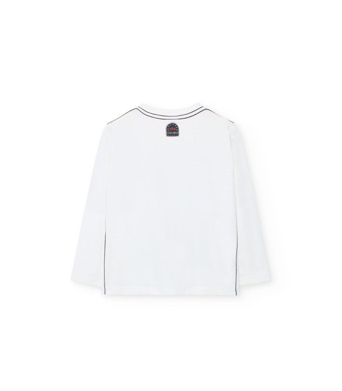Camiseta niño algodón blanco animales