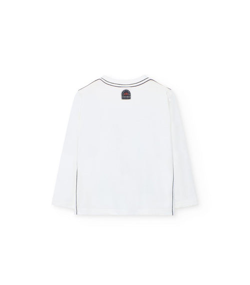 Camiseta niño algodón blanco animales