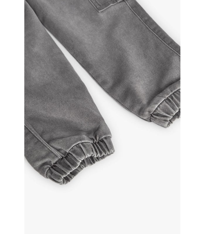 Pantalón denim niño gris