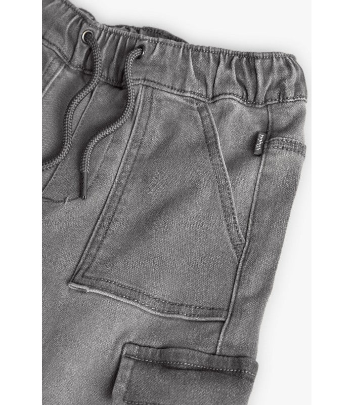 Pantalón denim niño gris