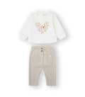 Conjunto bebé niña de sudadera y malla