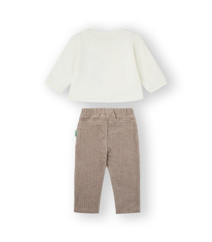CONJUNTO BEBÉ Y NIÑA BBROAR CRUDO