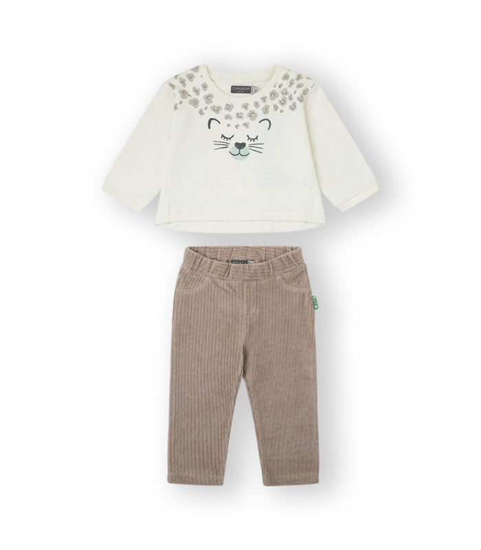 CONJUNTO BEBÉ Y NIÑA BBROAR CRUDO