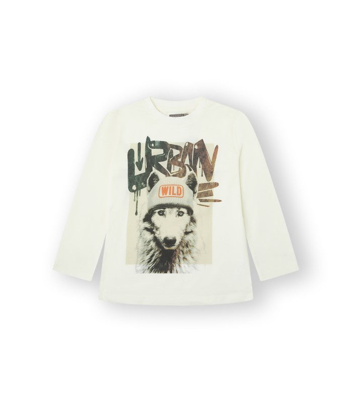 Camiseta Niño Wolf blanca