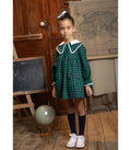 Vestido Niña cuadros verdes. Modelo MET