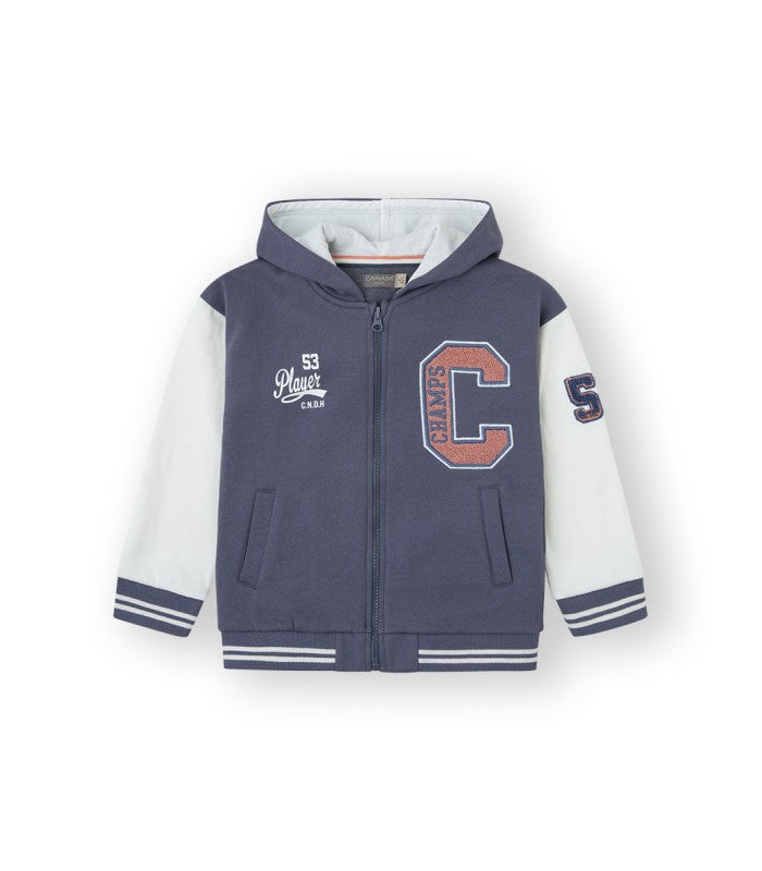 Chaqueta tipo bomber para niño. Modelo University