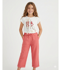 Conjunto de camiseta y pantalón wide leg. Modelo Sandals