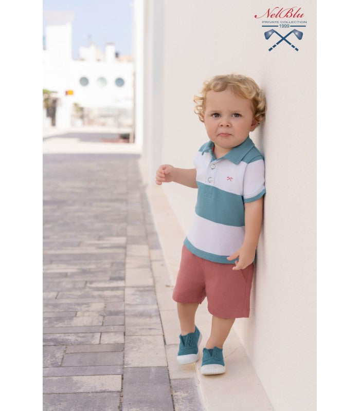 Conjunto bebé niño de polo y short