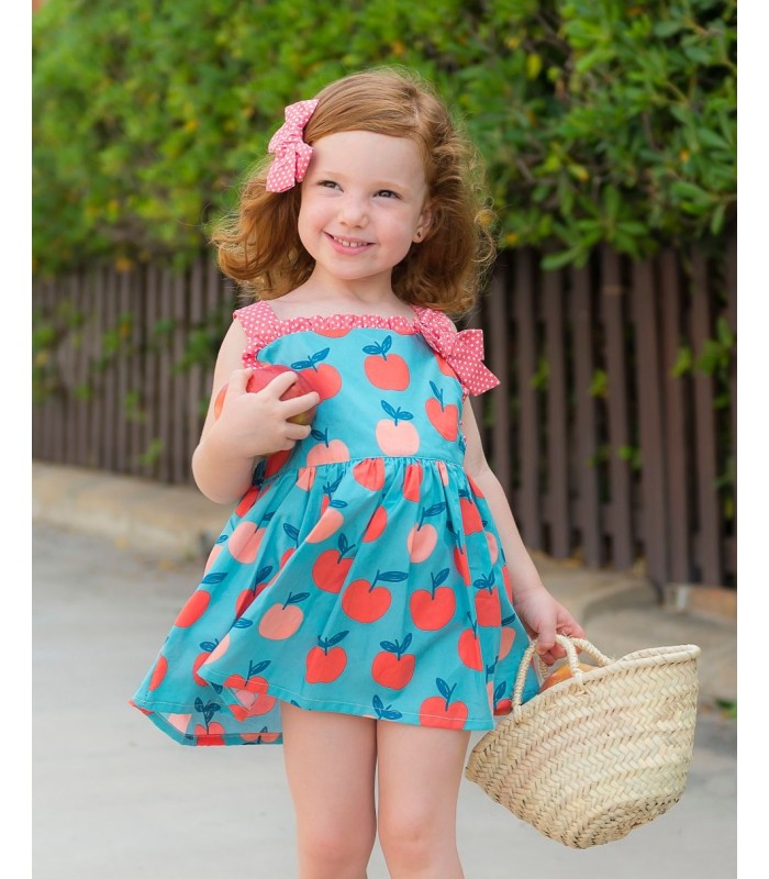 Vestido estampado con braguita  bebé niña