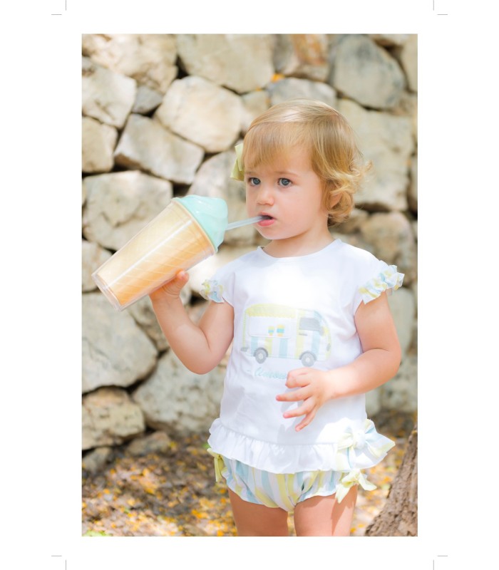 Conjunto bebé niña con braga Gelato