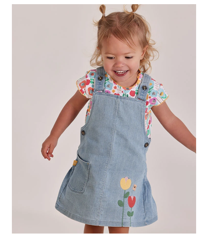 Vestido demin bebé niña