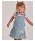 Vestido demin bebé niña
