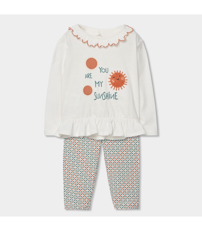 Conjunto bebé niña punto algodón