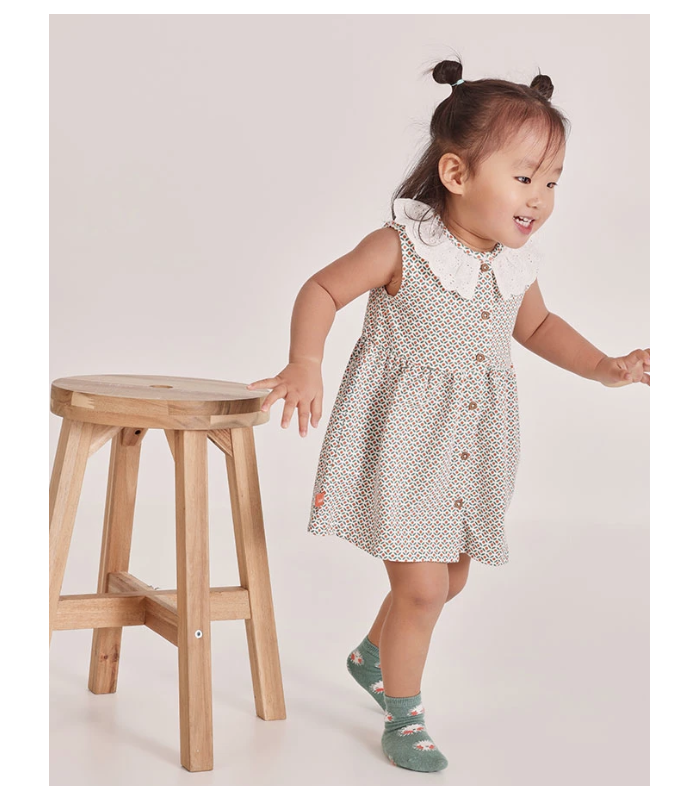 Vestido  bebé niña estampado con braguita
