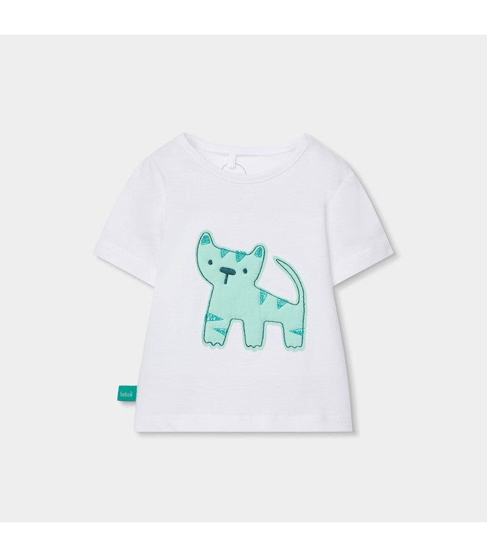 Conjunto bebé niño de camiseta y short verde