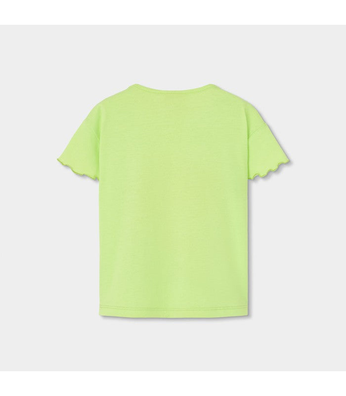 Camiseta verde estampada para niña