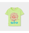 Camiseta verde estampada para niña