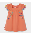 Vestido punto flecos para niña
