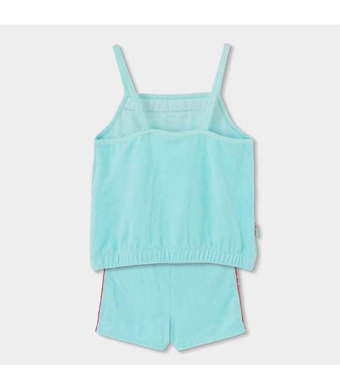 Conjunto rizo niña turquesa