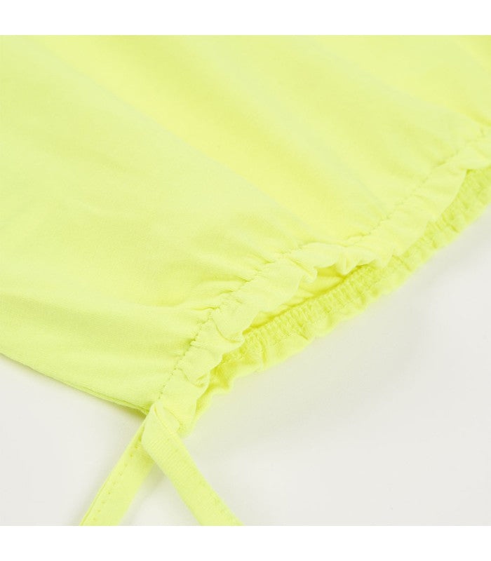 Camiseta niña verde con flor