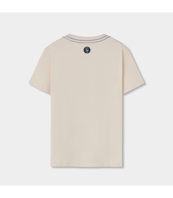 Camiseta  beige estampada niño