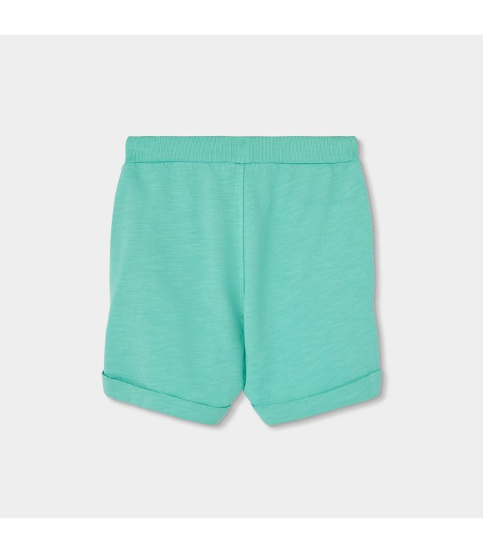 Bermuda verde felpa para niño