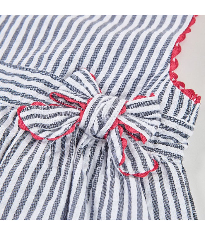 Vestido bebé niña de rayas con braguita